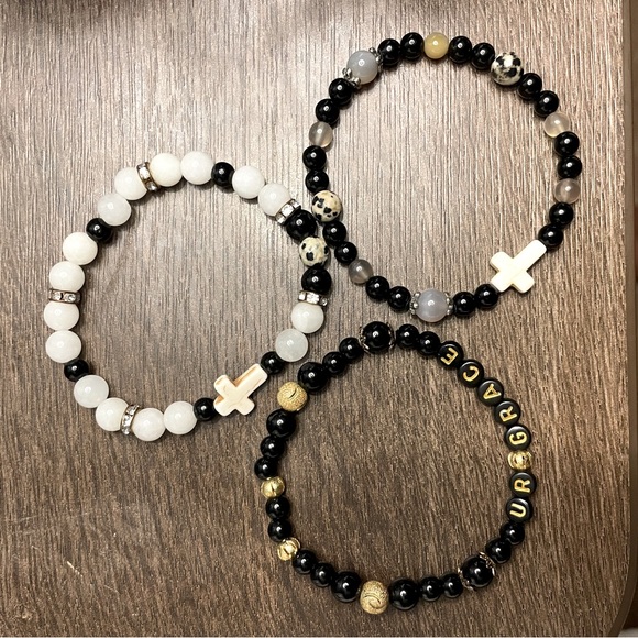 Hand crafted one-of-a-kind bracelet set. - Picture 3 of 3